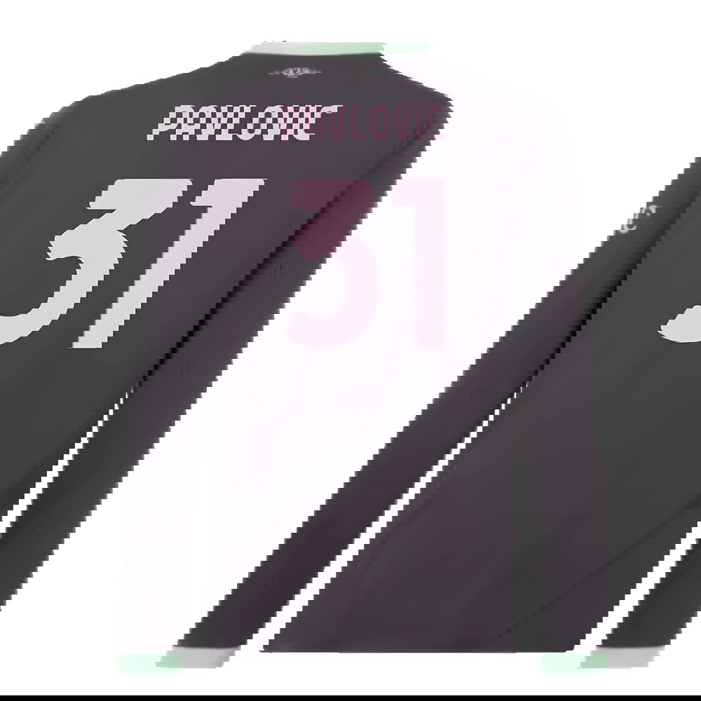 2024-2025 AC Milan Third Long Sleeve Shirt (Pavlovic 31)