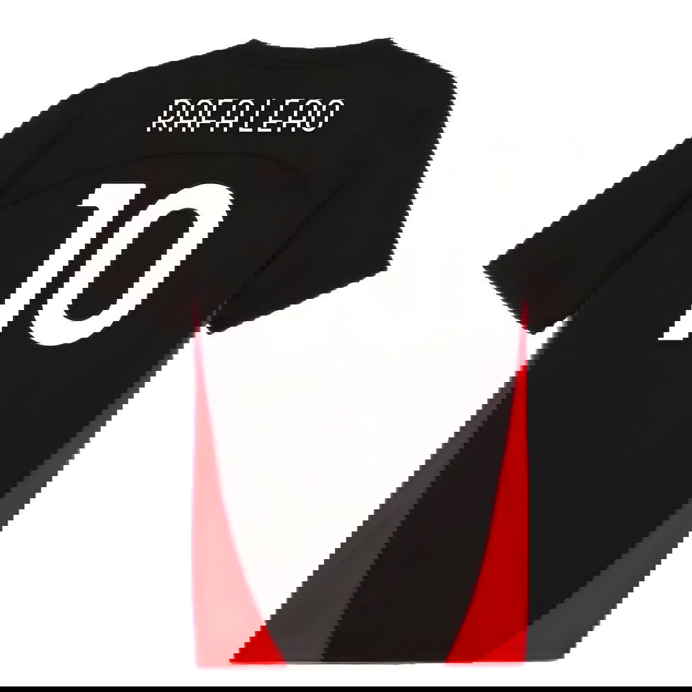 2024-2025 AC Milan Training Shirt (Black) (Rafa Leao 10)