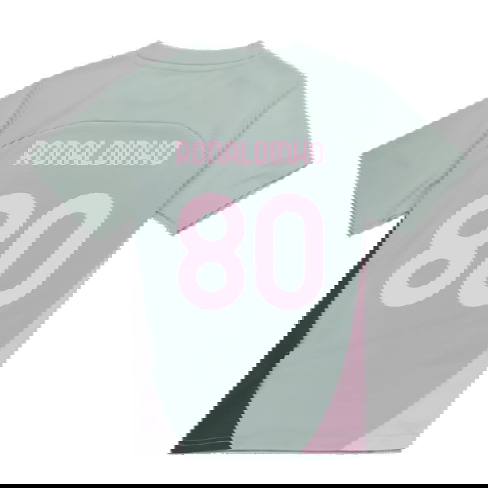 2024-2025 AC Milan Training Shirt (Green Fog) - Kids (Ronaldinho 80)