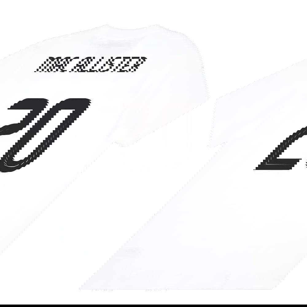 2024-2025 Argentina DNA Graphic Tee (White) (MAC ALLISTER 20)