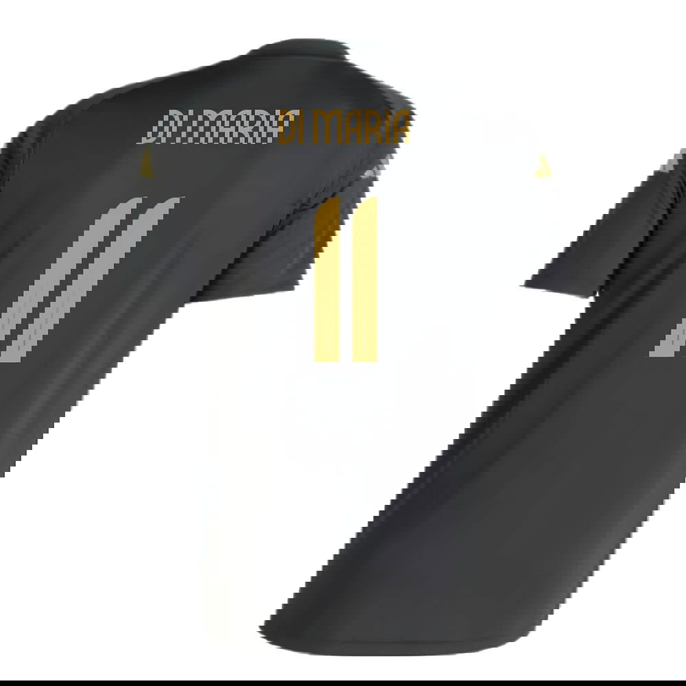 2024-2025 Argentina Pre-Match Shirt (Black) (DI MARIA 11)