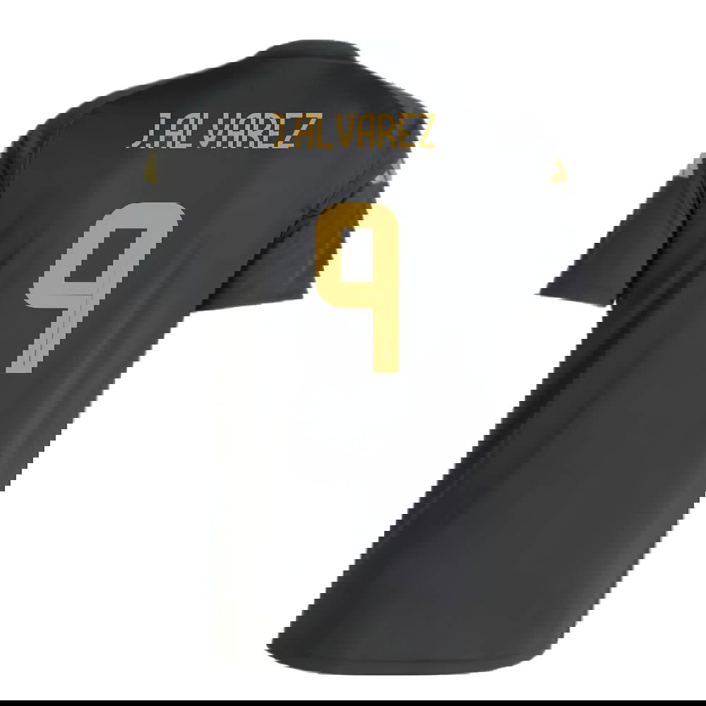 2024-2025 Argentina Pre-Match Shirt (Black) (J.ALVAREZ 9)