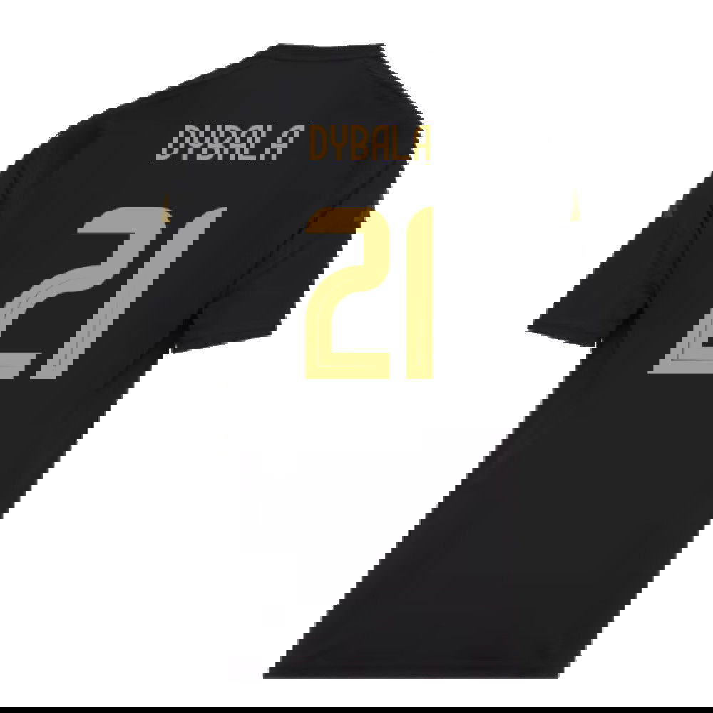 2024-2025 Argentina Pre-Match Shirt (Black) - Kids (DYBALA 21)