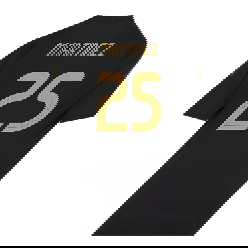 2024-2025 Argentina Pre-Match Shirt (Black) - Kids (MARTINEZ 25)