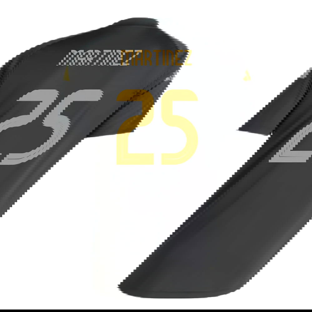 2024-2025 Argentina Pre-Match Shirt (Black) (MARTINEZ 25)