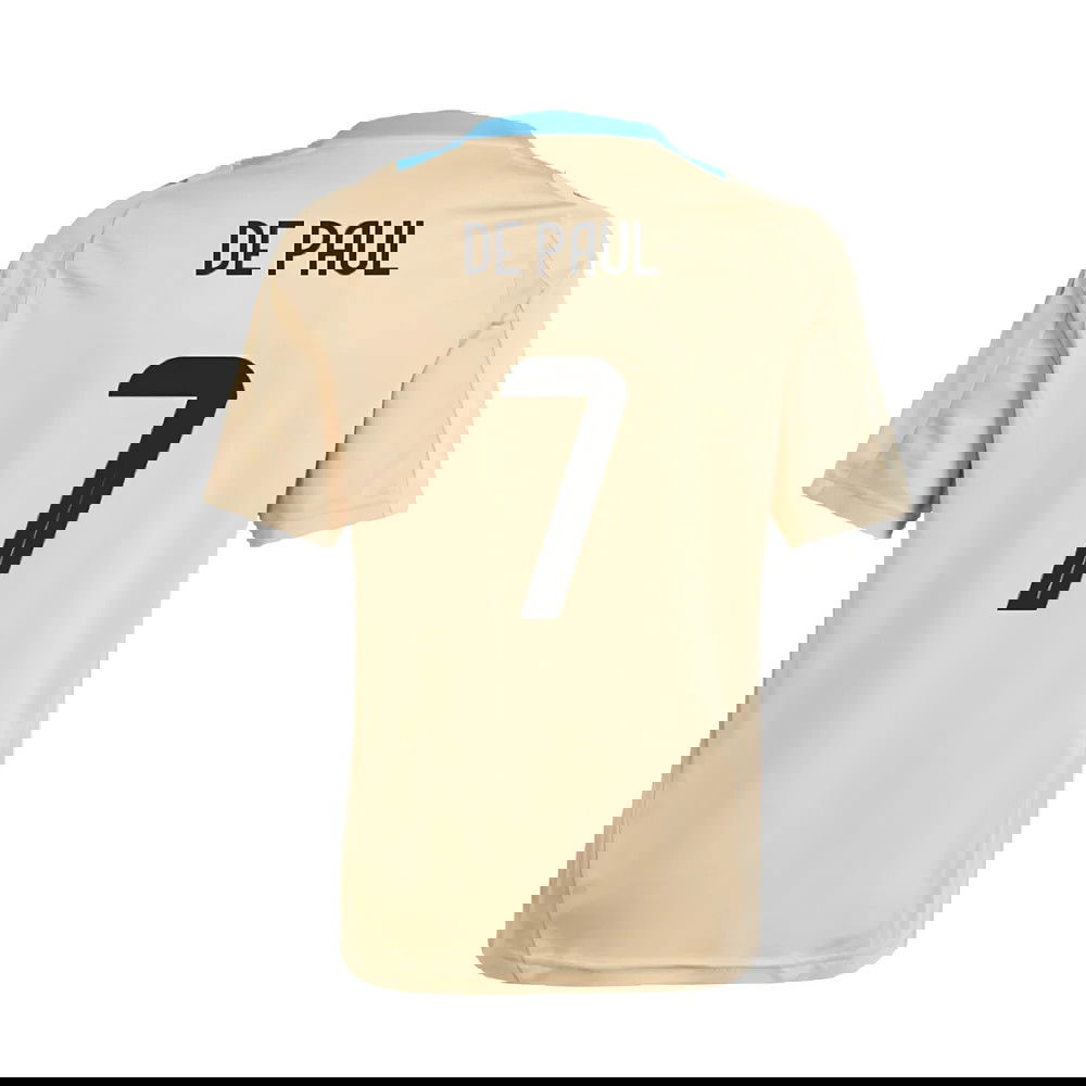 2024-2025 Argentina Training Jersey (Hazy Beige) (DE PAUL 7)