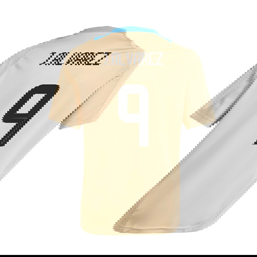 2024-2025 Argentina Training Jersey (Hazy Beige) (J.ALVAREZ 9)