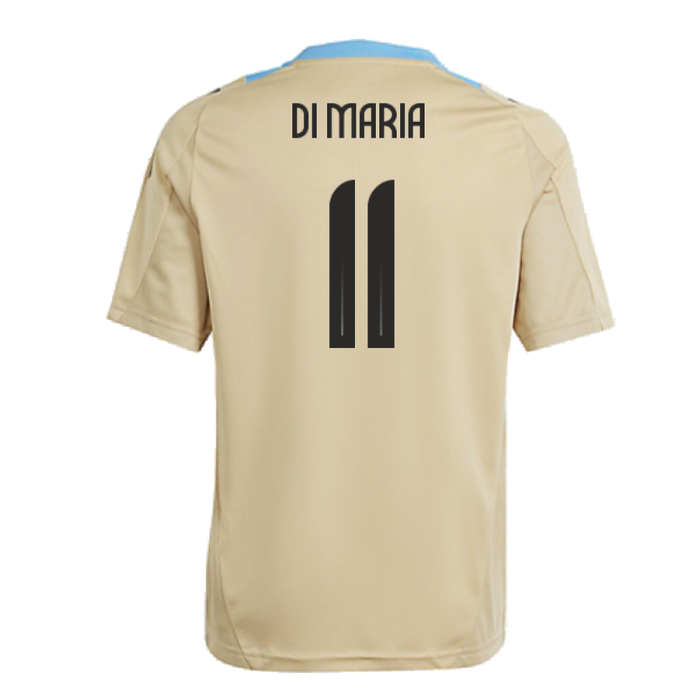 2024-2025 Argentina Training Jersey (Hazy Beige) - Kids (DI MARIA 11)