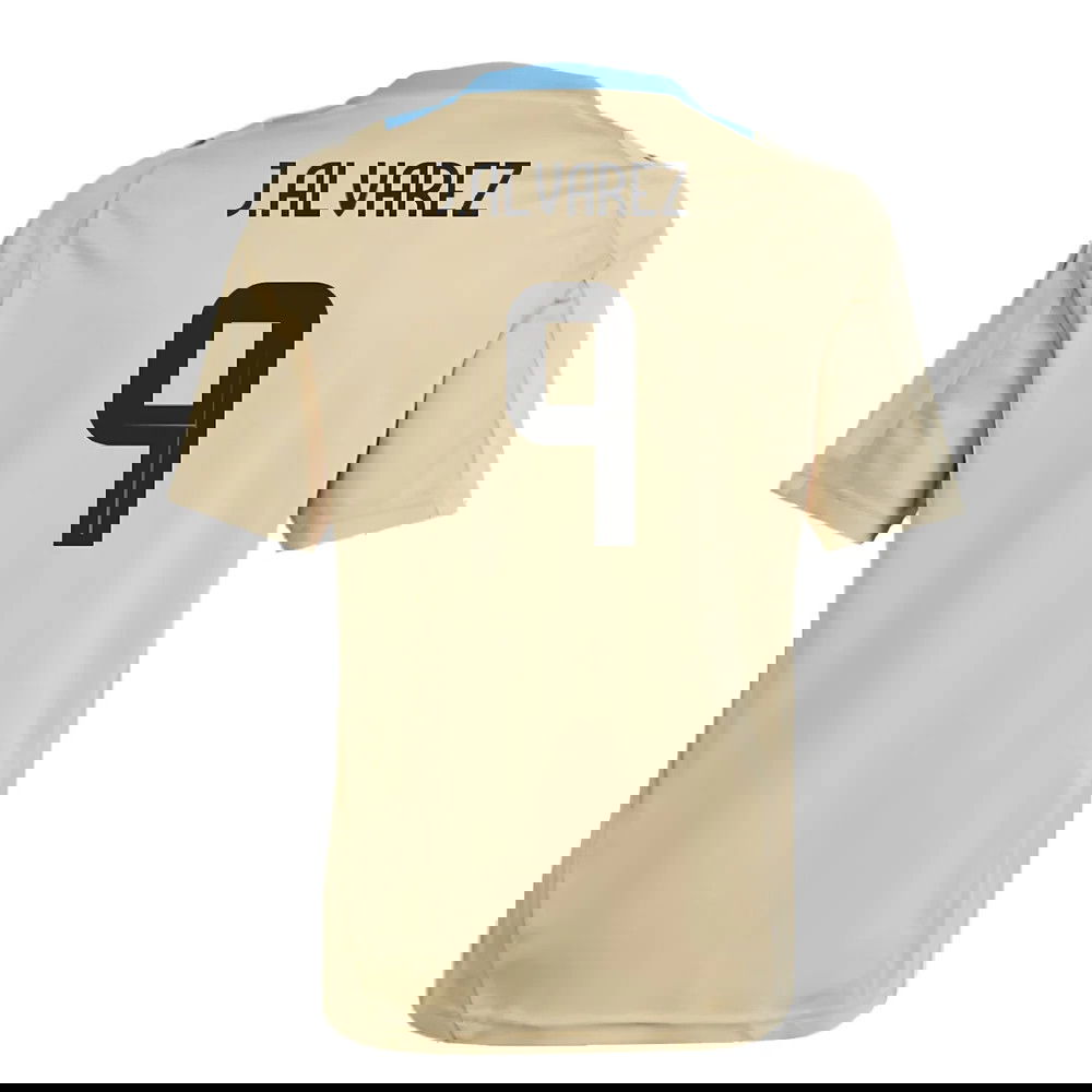 2024-2025 Argentina Training Jersey (Hazy Beige) - Kids (J.ALVAREZ 9)