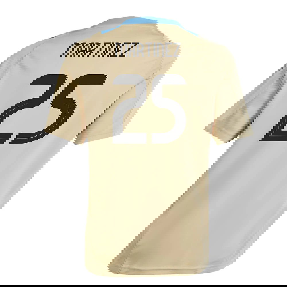 2024-2025 Argentina Training Jersey (Hazy Beige) - Kids (MARTINEZ 25)
