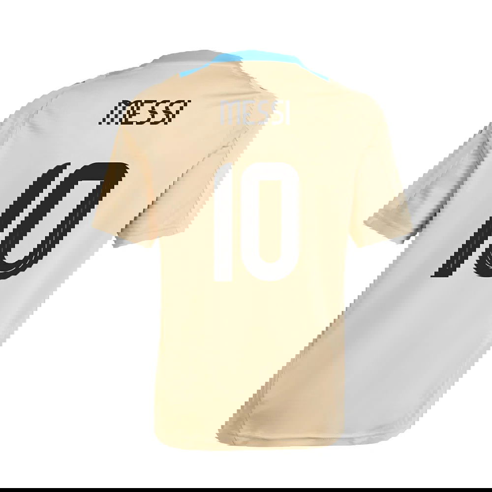 2024-2025 Argentina Training Jersey (Hazy Beige) (MESSI 10)