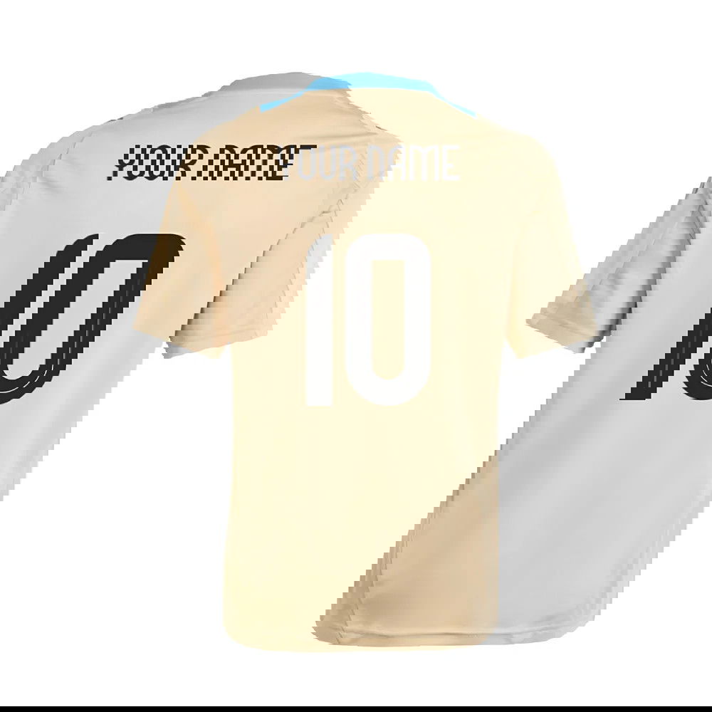 2024-2025 Argentina Training Jersey (Hazy Beige) (Your Name)