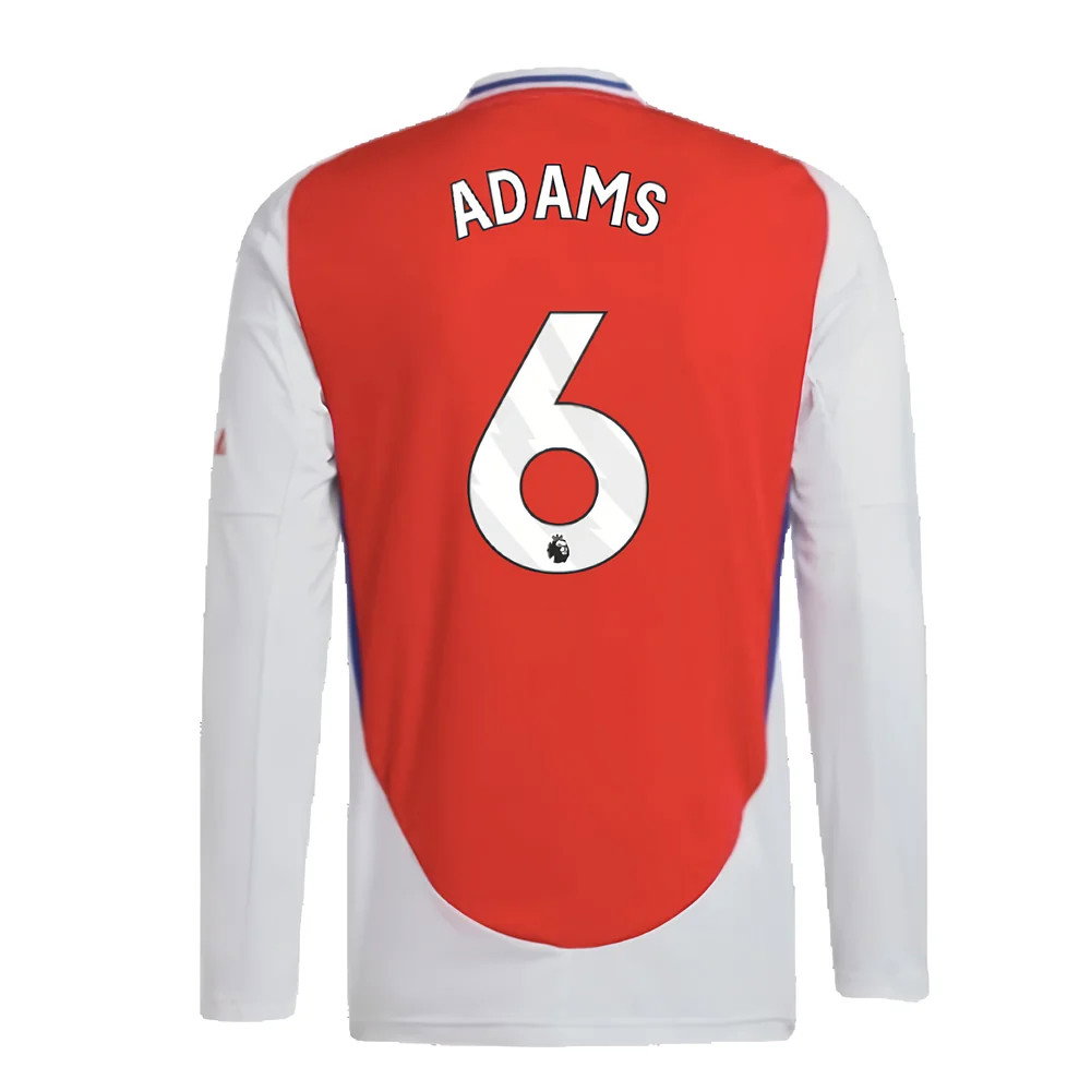 2024-2025 Arsenal Long Sleeve Home Shirt (Adams 6)