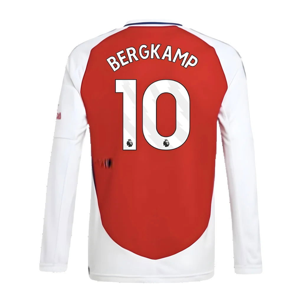 2024-2025 Arsenal Long Sleeve Home Shirt (Kids) (Bergkamp 10)