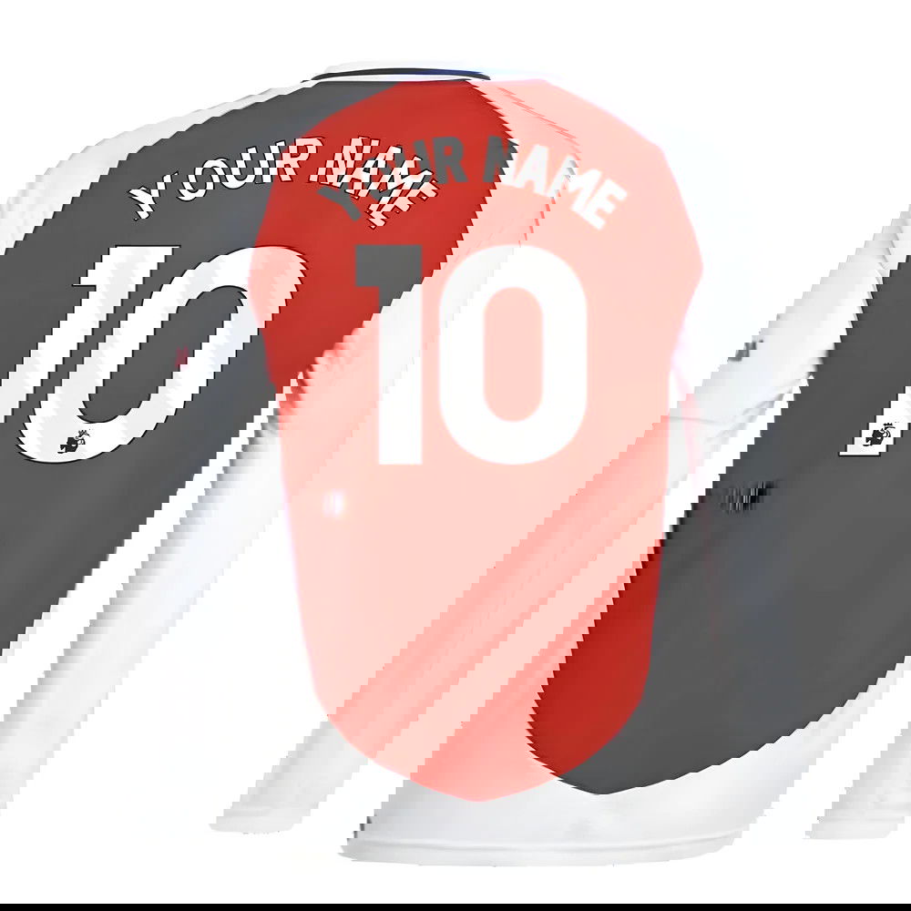 2024-2025 Arsenal Long Sleeve Home Shirt (Kids) (Your Name)