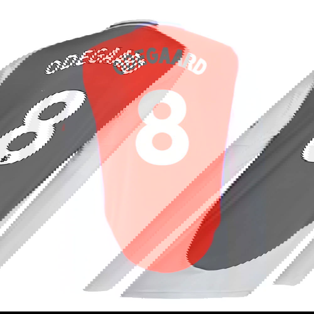 2024-2025 Arsenal Long Sleeve Home Shirt (Odegaard 8)