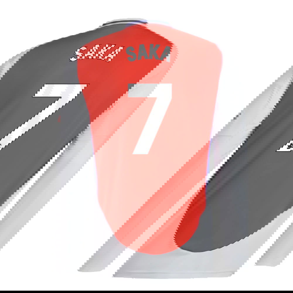2024-2025 Arsenal Long Sleeve Home Shirt (Saka 7)