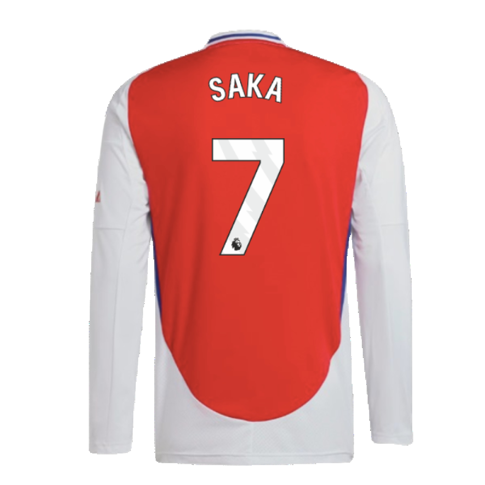 2024-2025 Arsenal Long Sleeve Home Shirt (Saka 7)