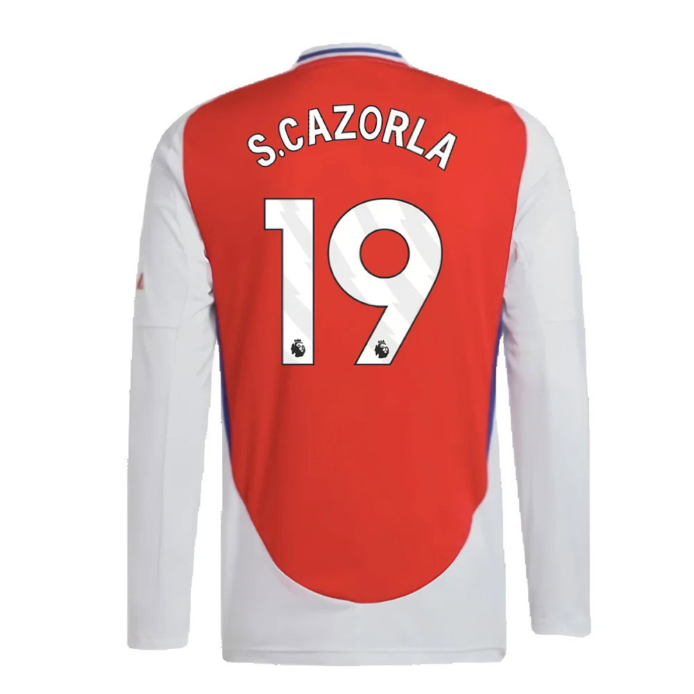 2024-2025 Arsenal Long Sleeve Home Shirt (S.Cazorla 19)