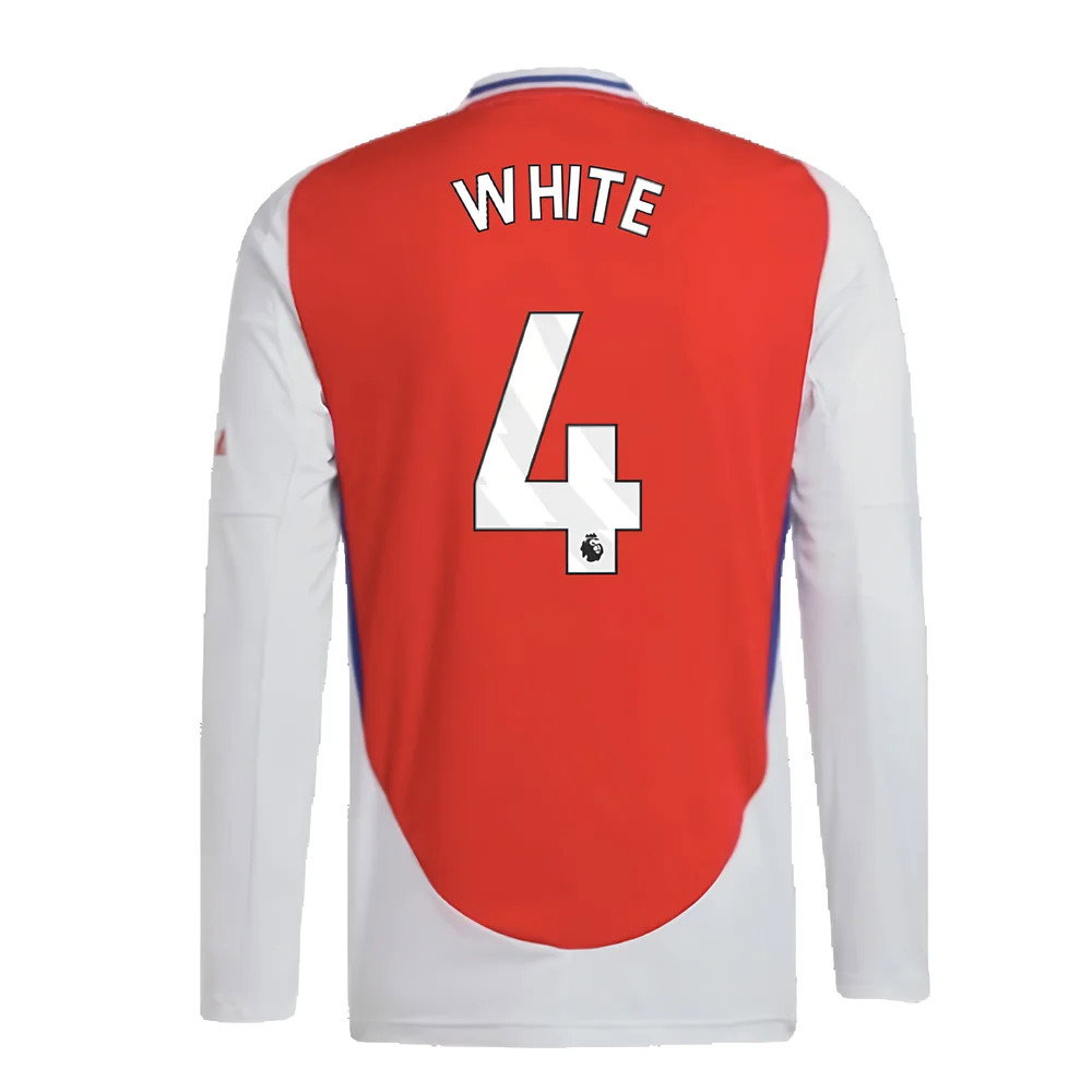2024-2025 Arsenal Long Sleeve Home Shirt (White 4)