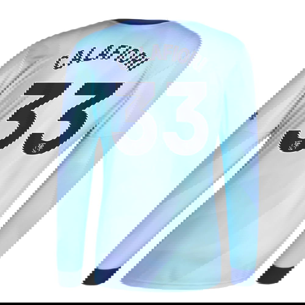 2024-2025 Arsenal Long Sleeve Third Shirt (Calafiori 33)