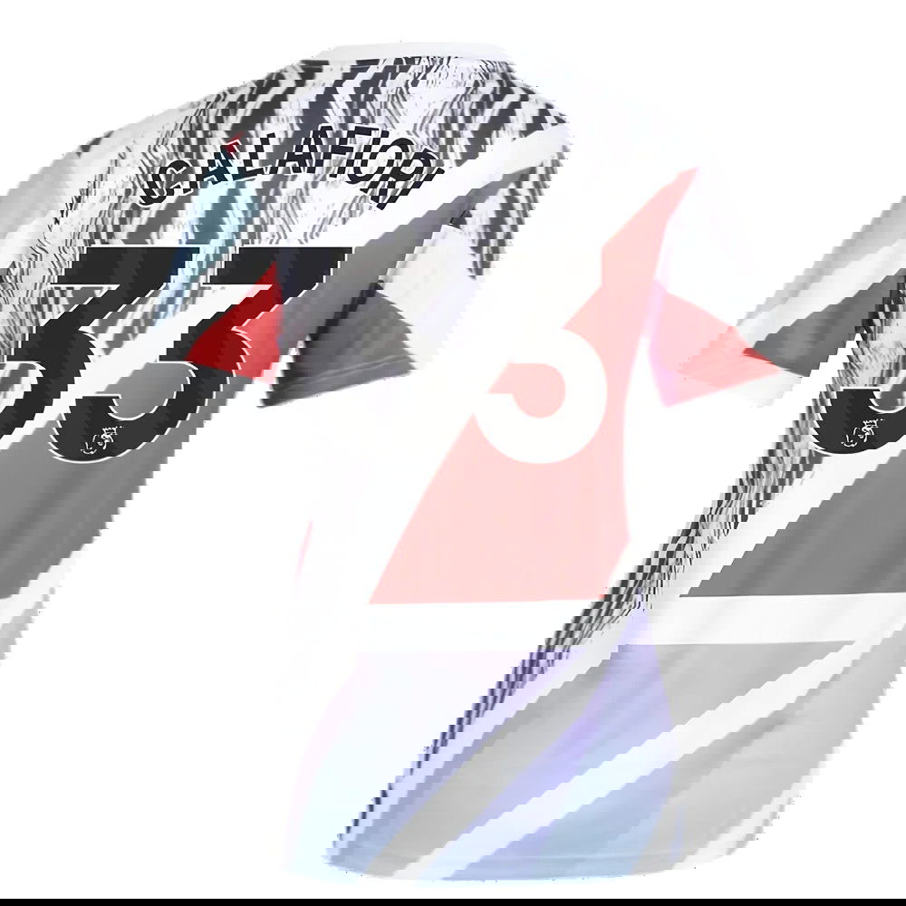 2024-2025 Arsenal Pre-Match Shirt (Scarlet) - Womens (Calafiori 33)