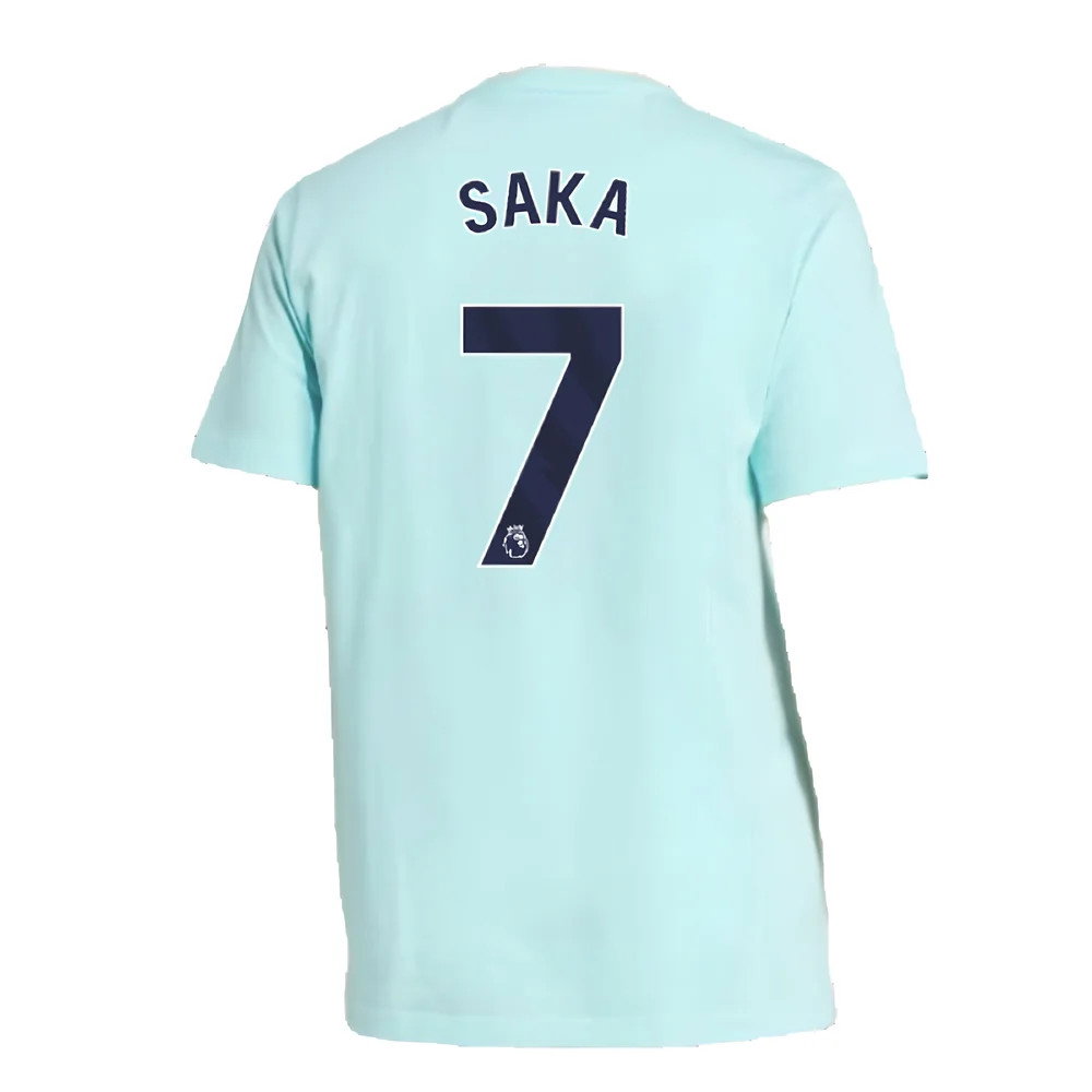 2024-2025 Arsenal Seasonal Tee (Clear Aqua) (Saka 7)