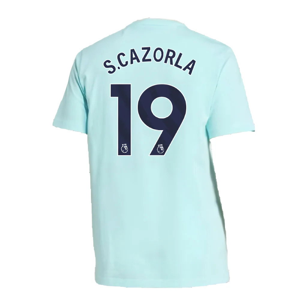 2024-2025 Arsenal Seasonal Tee (Clear Aqua) (S.Cazorla 19)