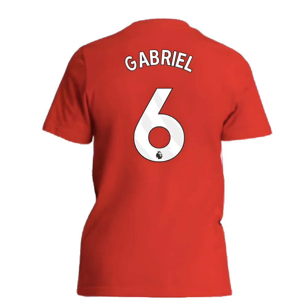 2024-2025 Arsenal Tee (Red) - Kids (Gabriel 6)
