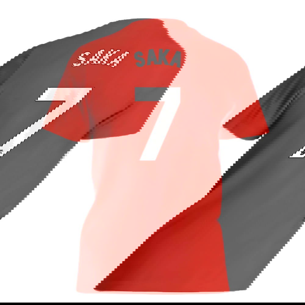 2024-2025 Arsenal Tee (Red) - Kids (Saka 7)