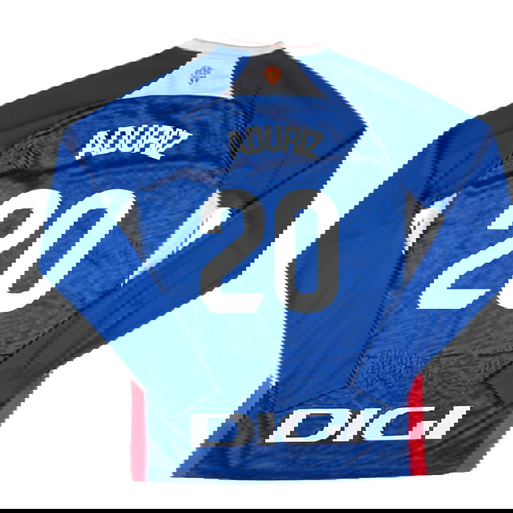 2024-2025 Athletic Bilbao Long Sleeve Away Shirt (Aduriz 20)