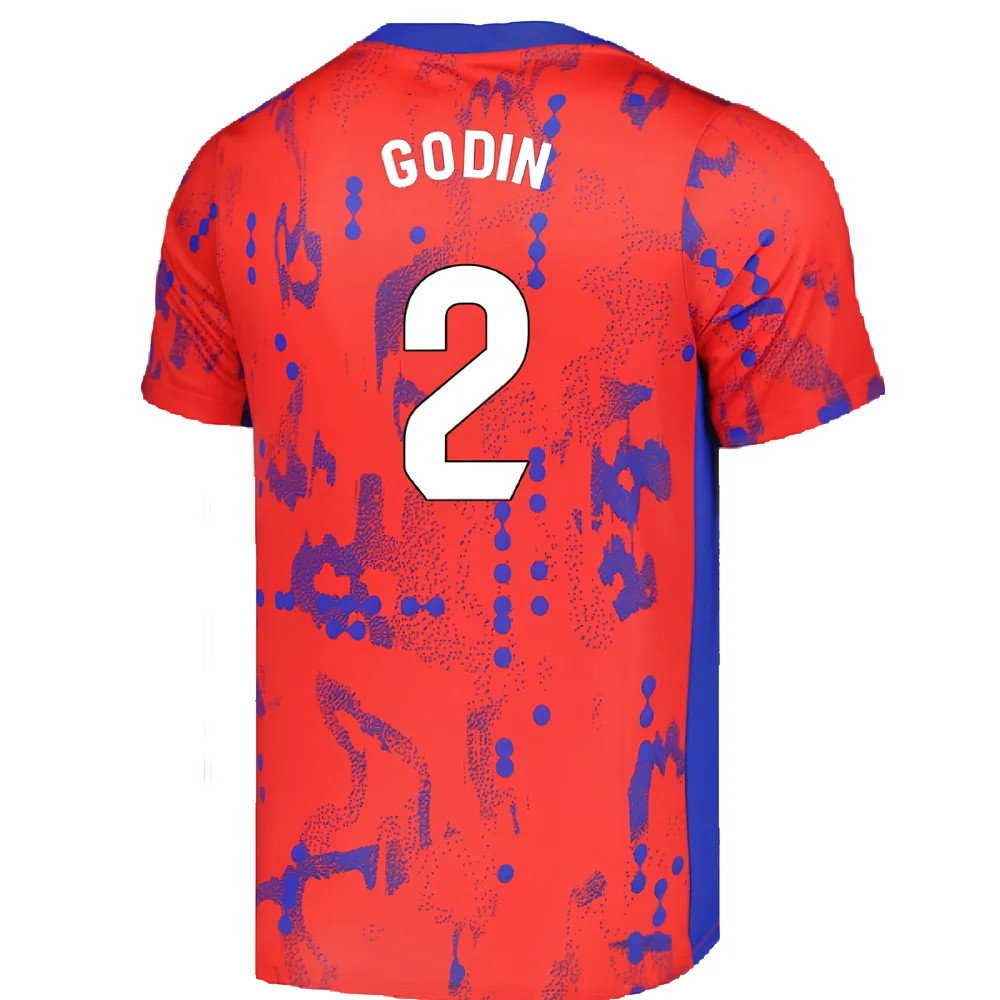 2024-2025 Atletico Madrid Dri-FIT Pre-Match Shirt (Red) (Godin 2)