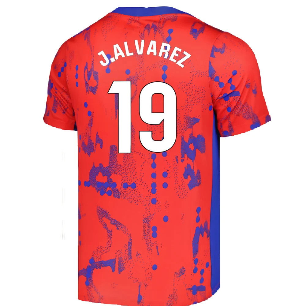 2024-2025 Atletico Madrid Dri-FIT Pre-Match Shirt (Red) (J.Alvarez 19)