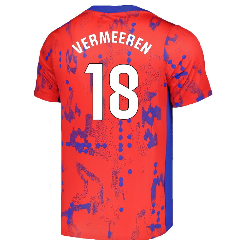 2024-2025 Atletico Madrid Dri-FIT Pre-Match Shirt (Red) (Vermeeren 18)