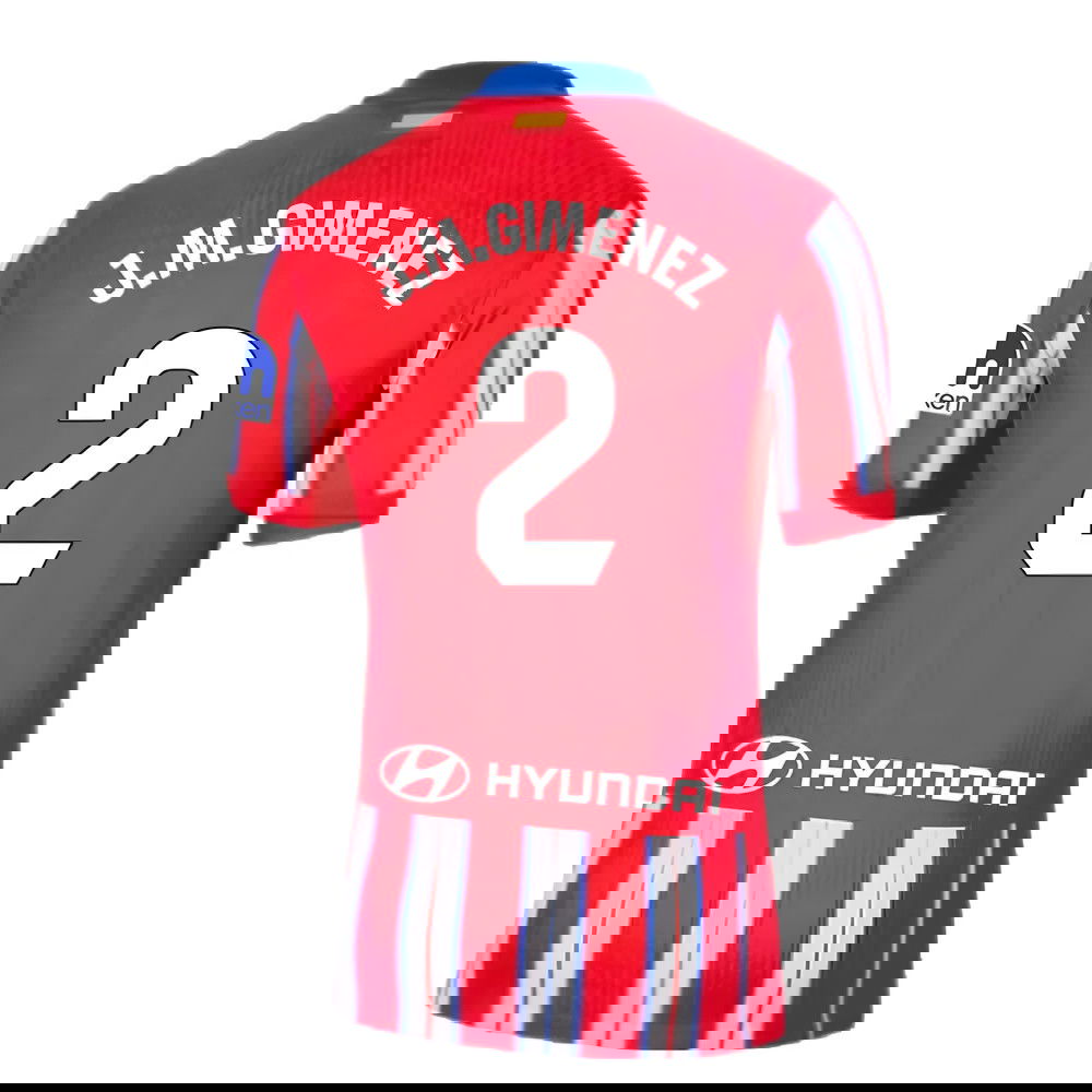 2024-2025 Atletico Madrid Home Shirt (J.M.Gimenez 2)