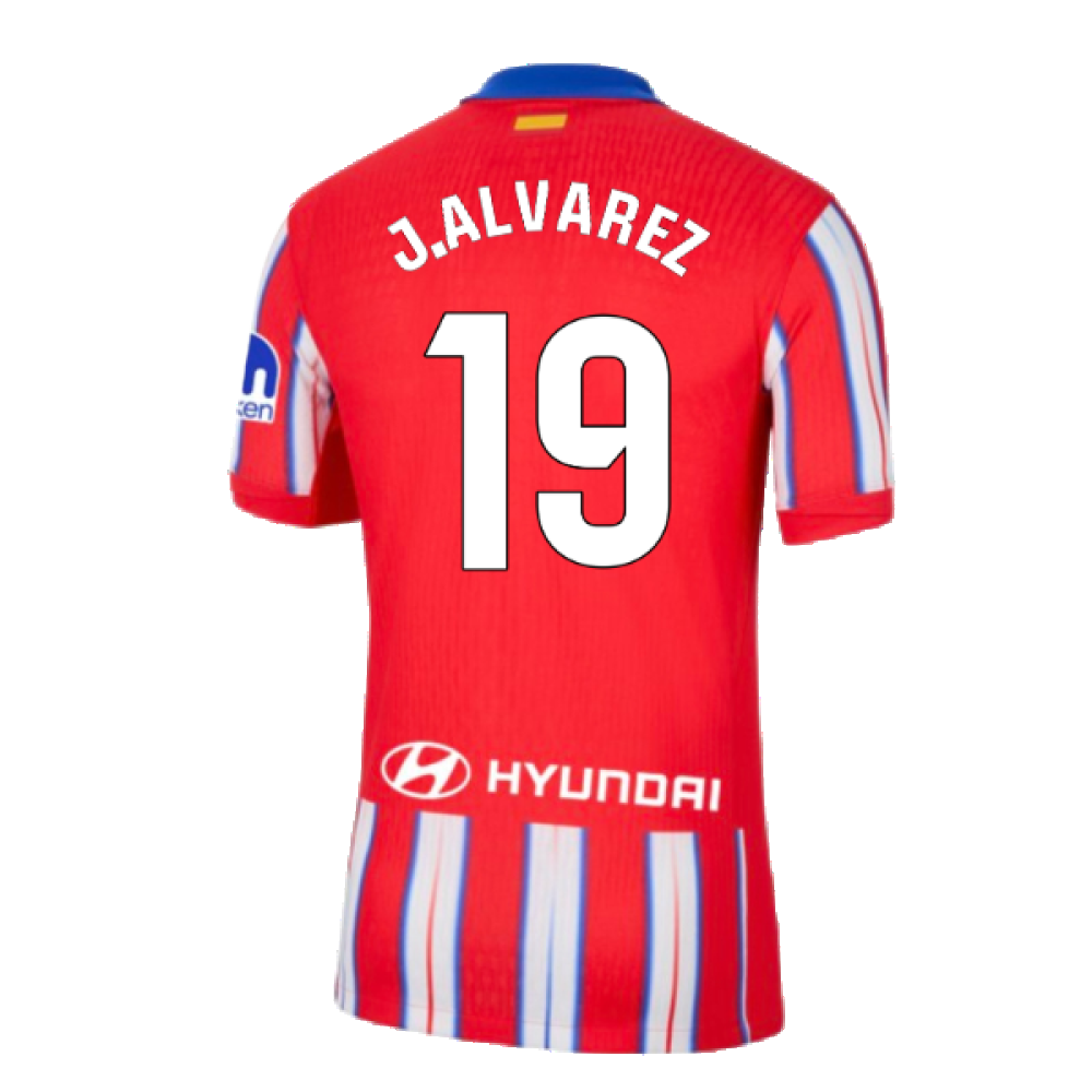 2024-2025 Atletico Madrid Home Shirt (Kids) (J.Alvarez 19)