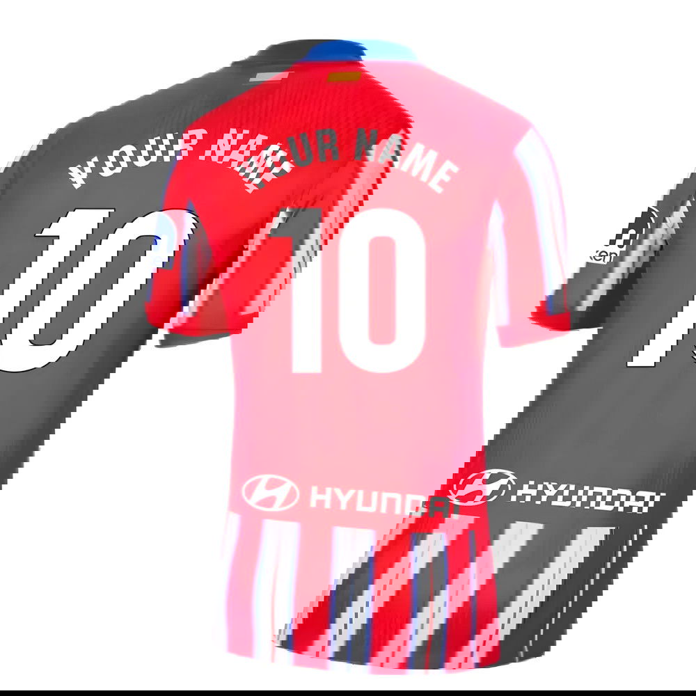2024-2025 Atletico Madrid Home Shirt (Your Name)