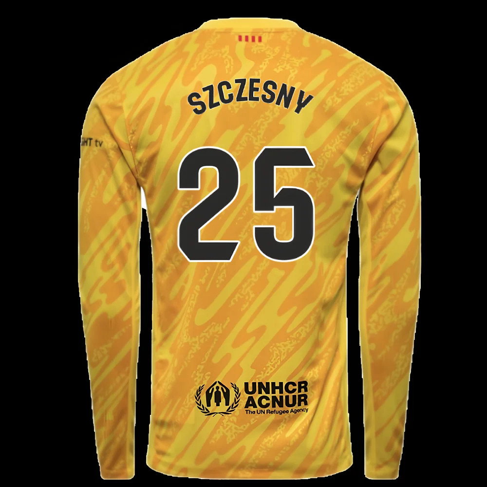 2024-2025 Barcelona Away Goalkeeper Shirt (Yellow) (Szczesny 25)