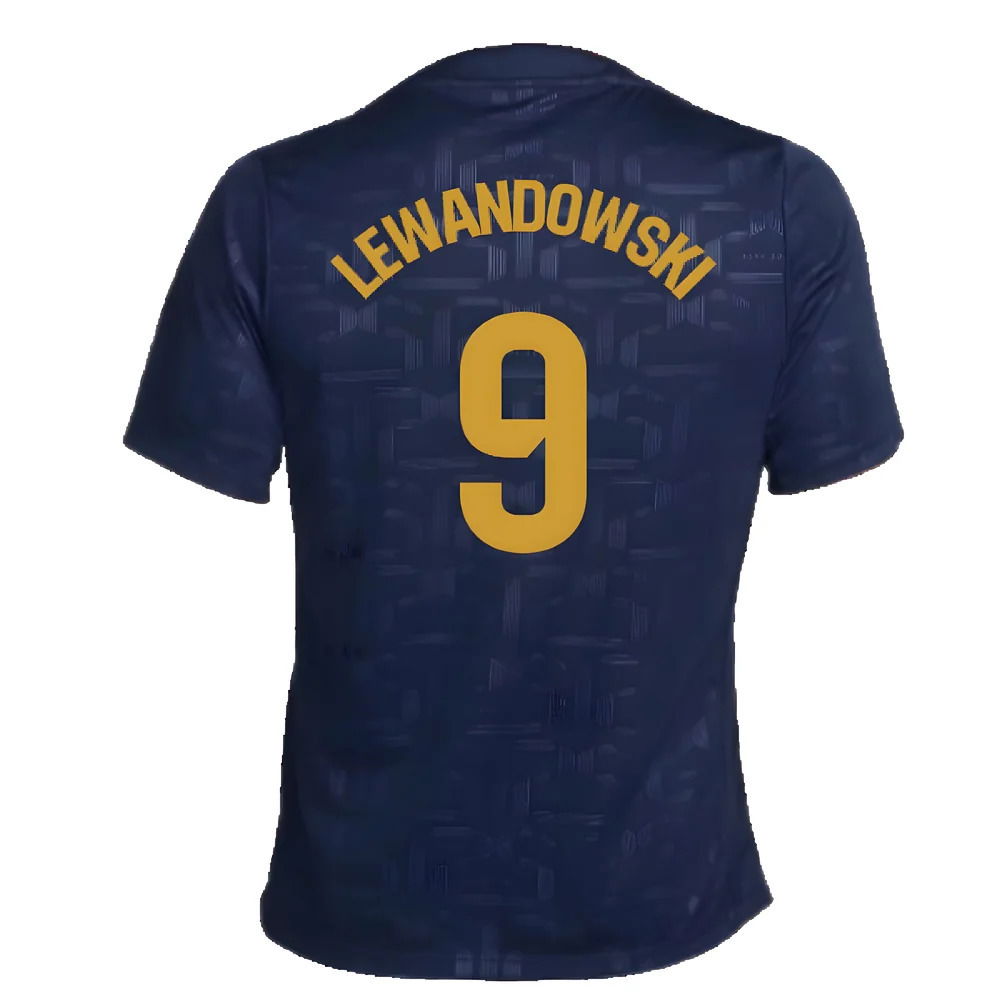 2024-2025 Barcelona Dri-Fit Academy Pro Pre-Match Top (Navy) (Lewandowski 9)