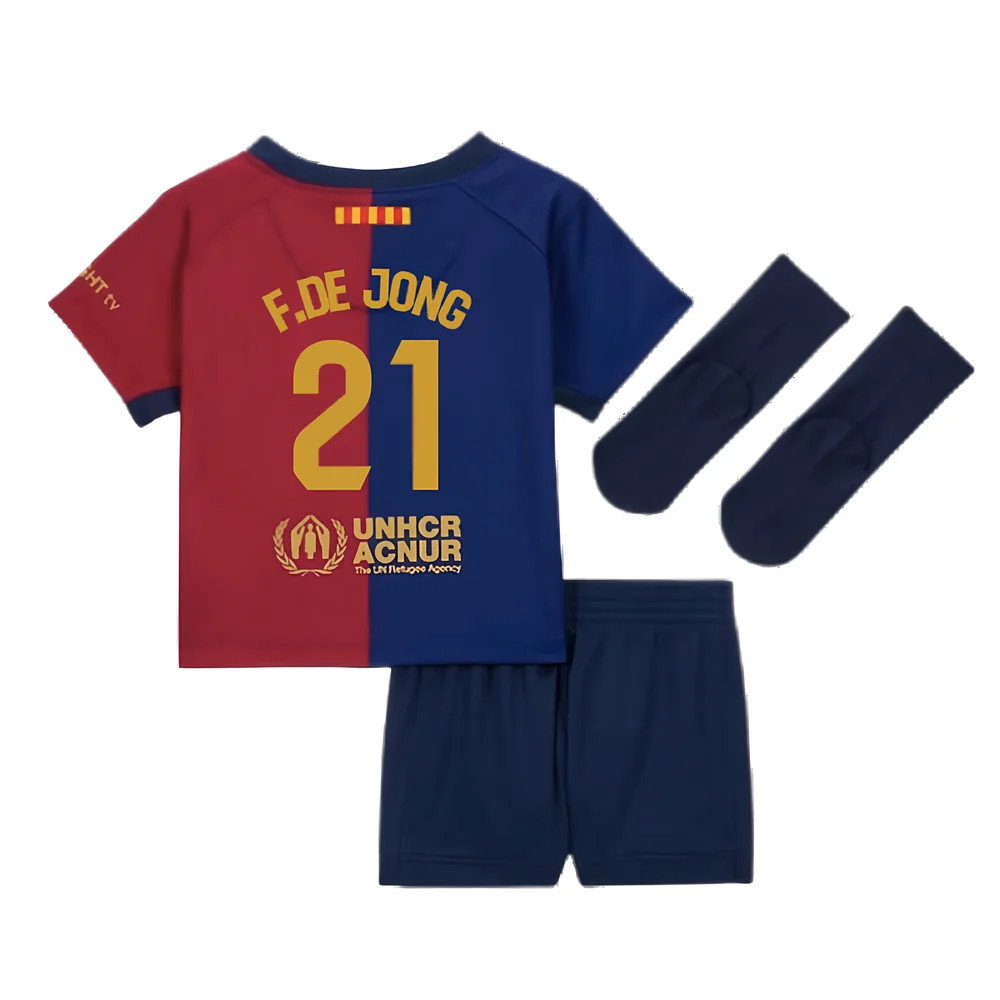 2024-2025 Barcelona Home Baby Kit (F.De Jong 21)