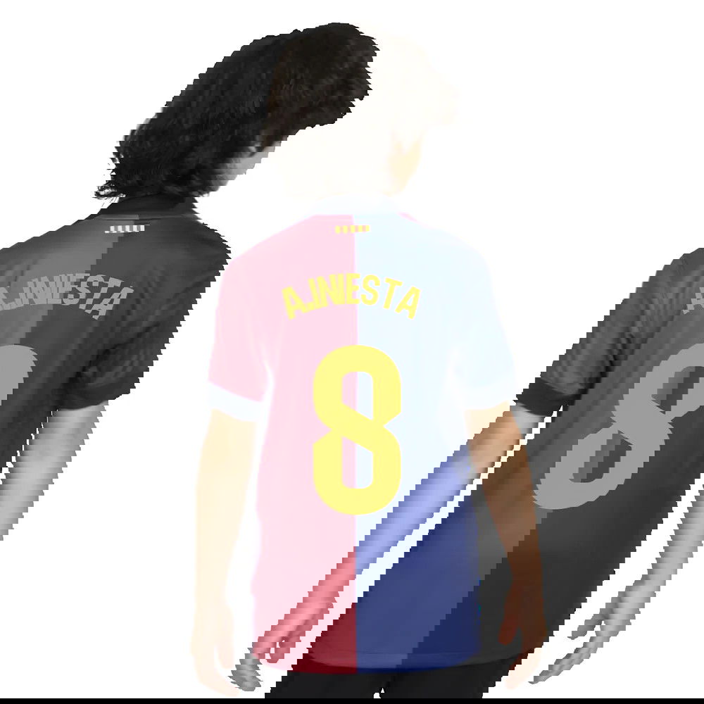 2024-2025 Barcelona Home Shirt (Sponsorless) - Kids (A.Iniesta 8)