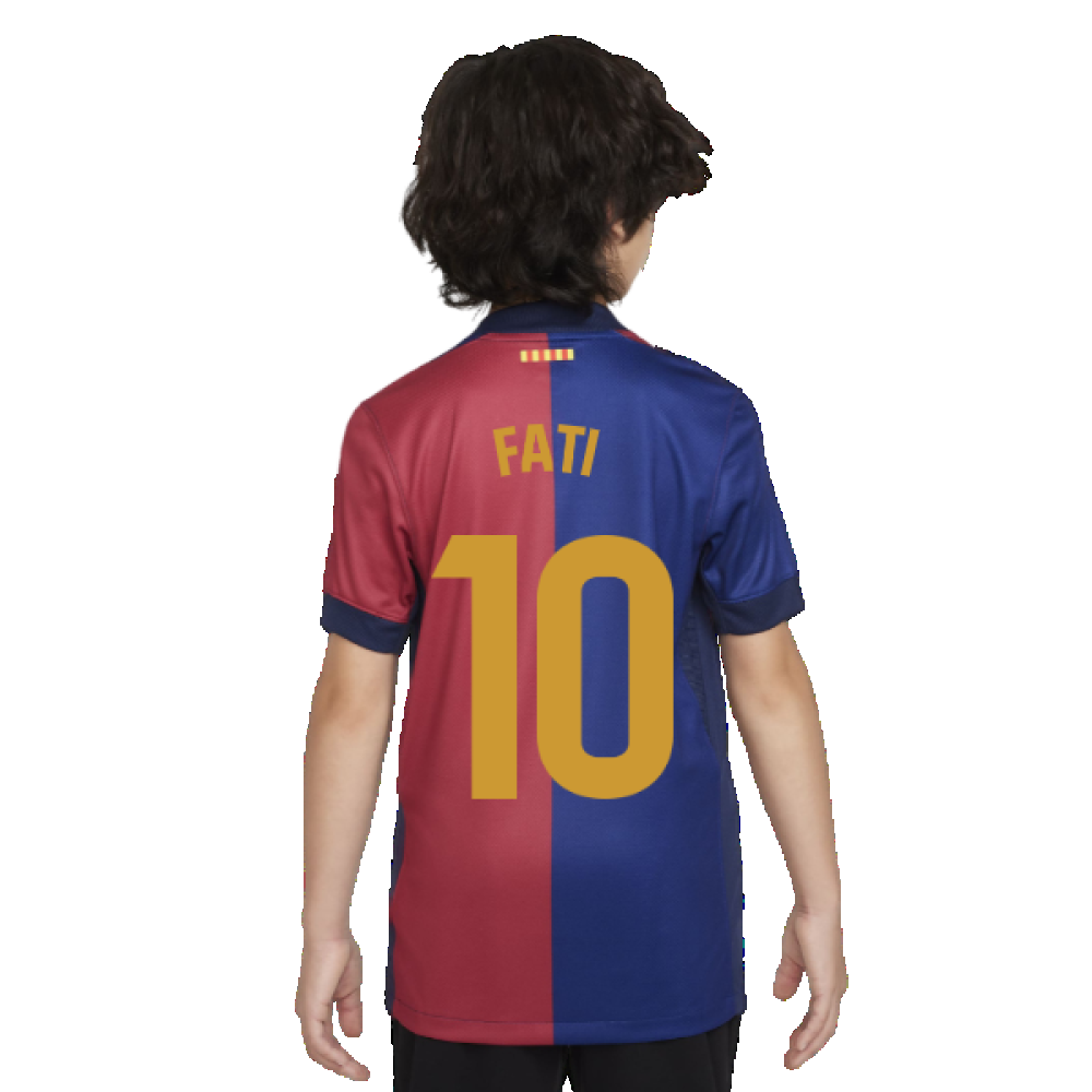 2024-2025 Barcelona Home Shirt (Sponsorless) - Kids (Fati 10)