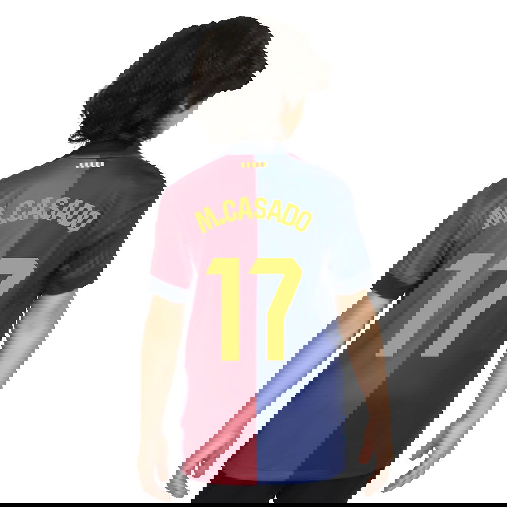 2024-2025 Barcelona Home Shirt (Sponsorless) - Kids (M.Casado 17)