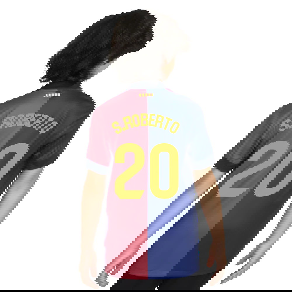 2024-2025 Barcelona Home Shirt (Sponsorless) - Kids (S.Roberto 20)