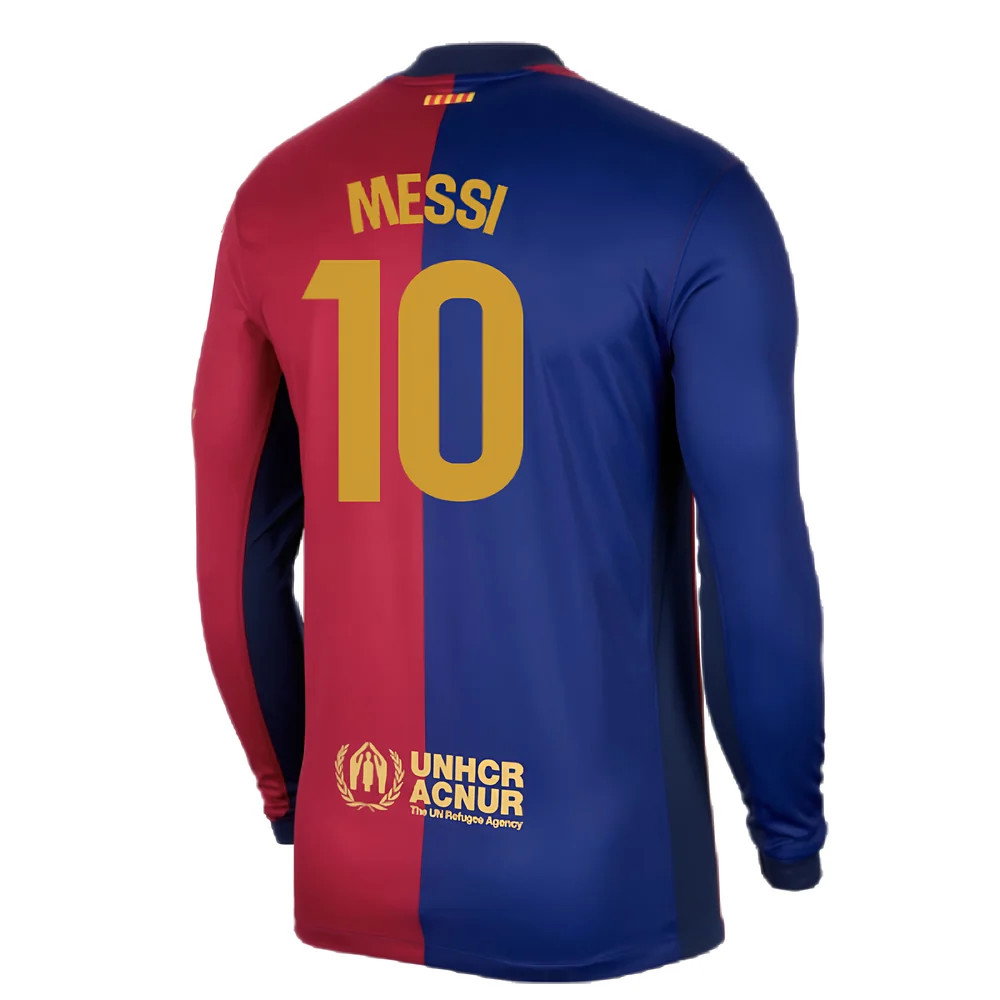 2024-2025 Barcelona Long Sleeve Home Shirt (Messi 10)