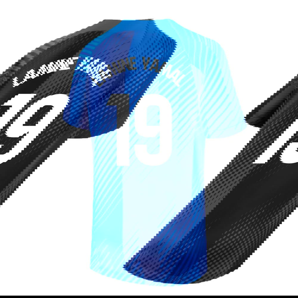 2024-2025 Barcelona Pre-Match Shirt (Blue) - Kids (Lamine Yamal 19)