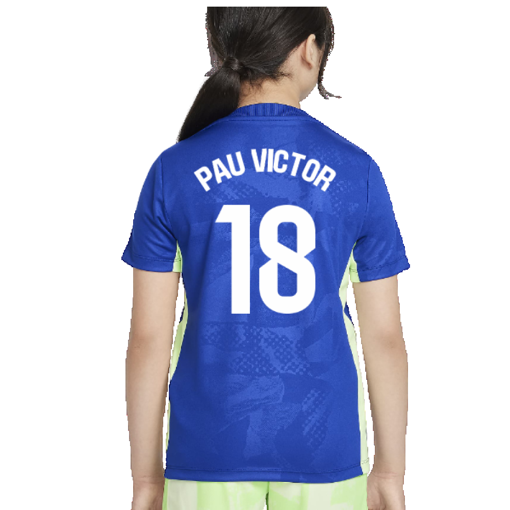 2024-2025 Barcelona Third Pre-Match Shirt (Royal) - Kids (Pau Victor 18)