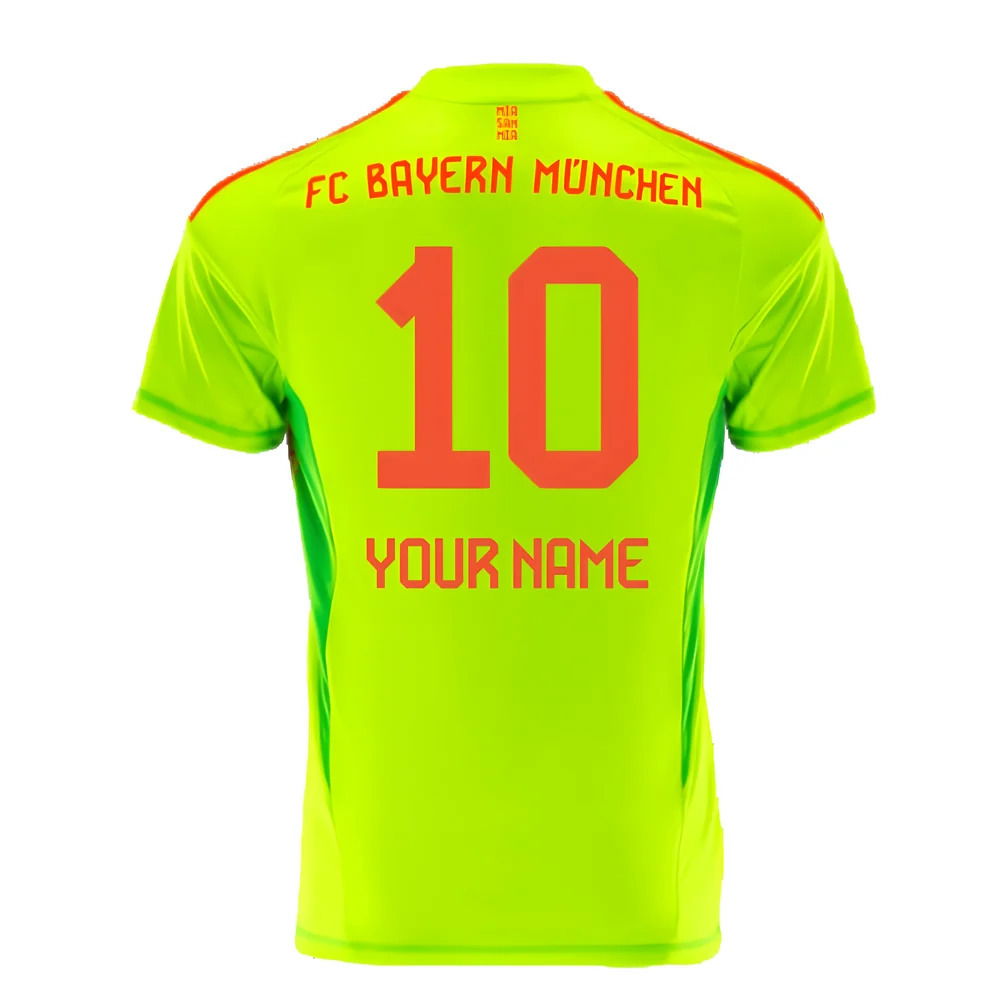 2024-2025 Bayern Munich Home Goalkeeper Shirt (Yellow) (Your Name)