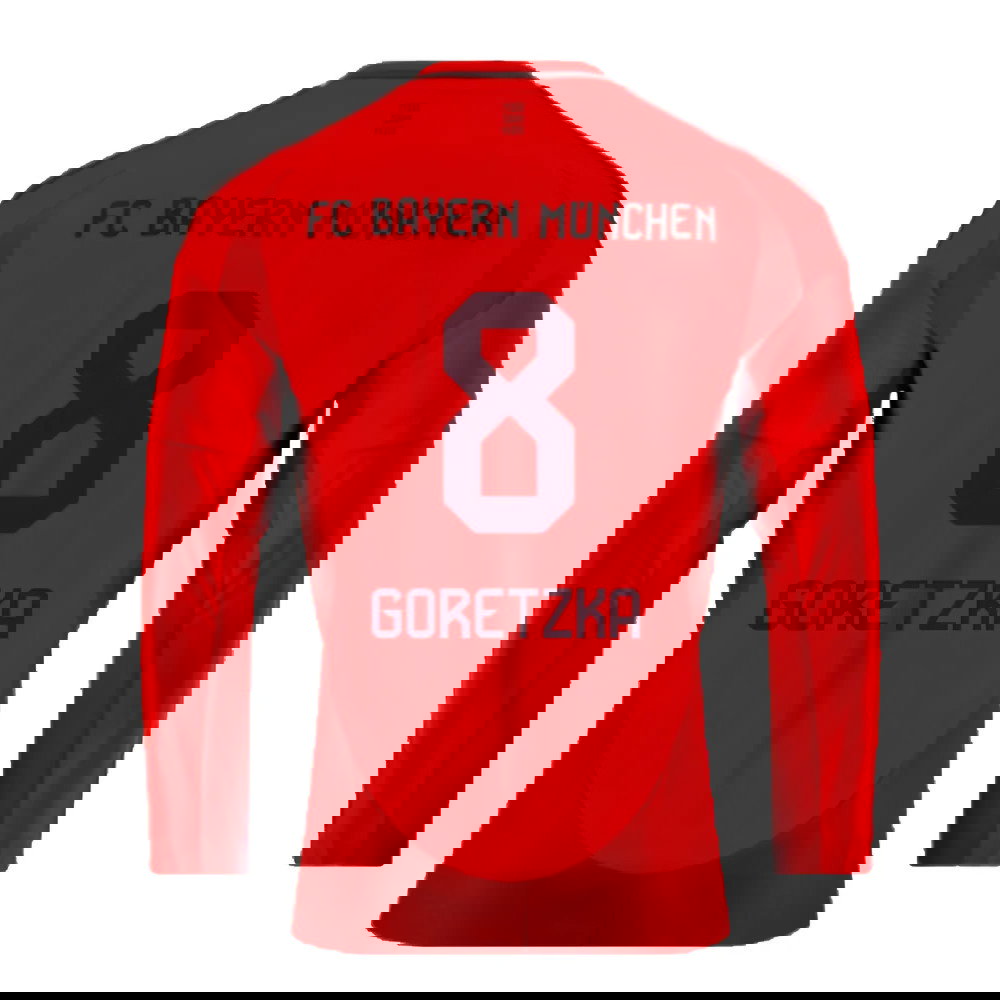 2024-2025 Bayern Munich Long Sleeve Home Shirt (Goretzka 8)