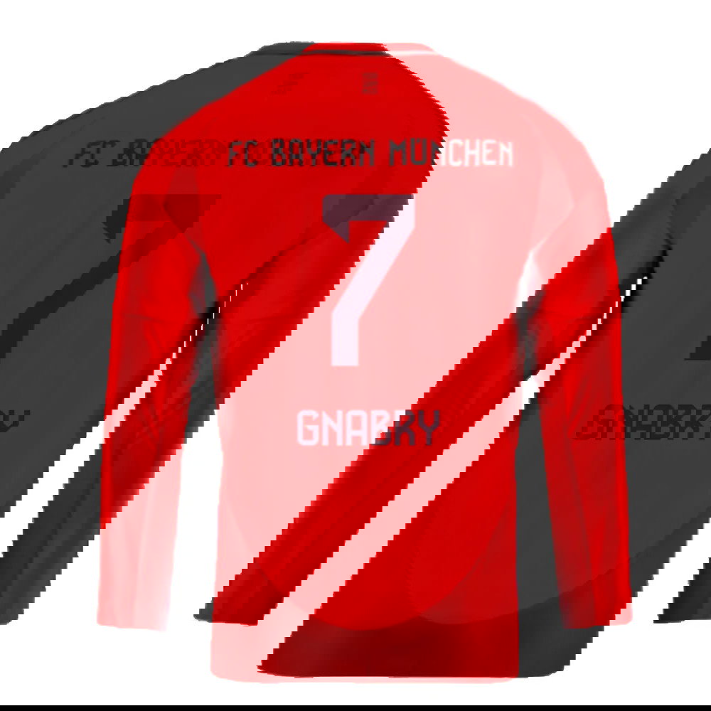 2024-2025 Bayern Munich Long Sleeve Home Shirt (Kids) (Gnabry 7)